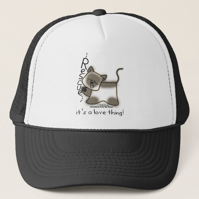 Gorra De Camionero RESCATE siamés...¡es cosa de amor! (Anverso)
