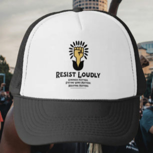 Gorra De Camionero Resist Louly Trucker Hat Poder antifascista