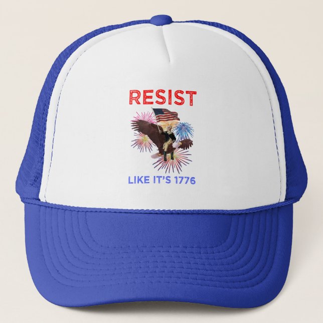 Gorra De Camionero Resiste Como Si Fuera 1776 (Anverso)