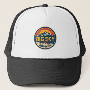 Gorra De Camionero Resort de esquí BIG SKY Montana vintage montaña Bo