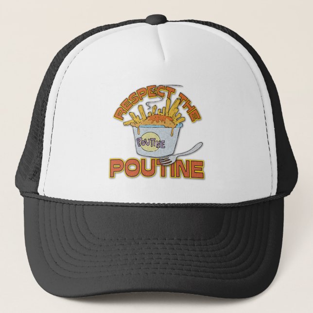 Gorra De Camionero Respete el Poutine (Anverso)