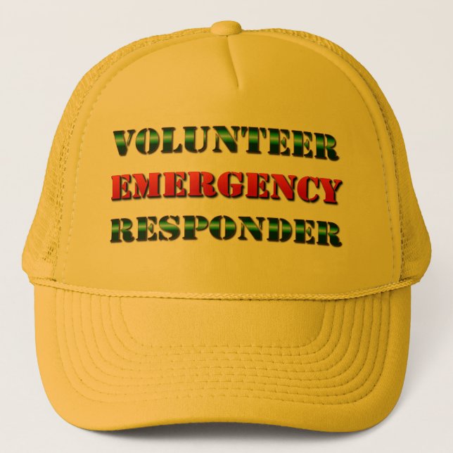 Gorra De Camionero Respondedor de emergencia voluntario (Anverso)