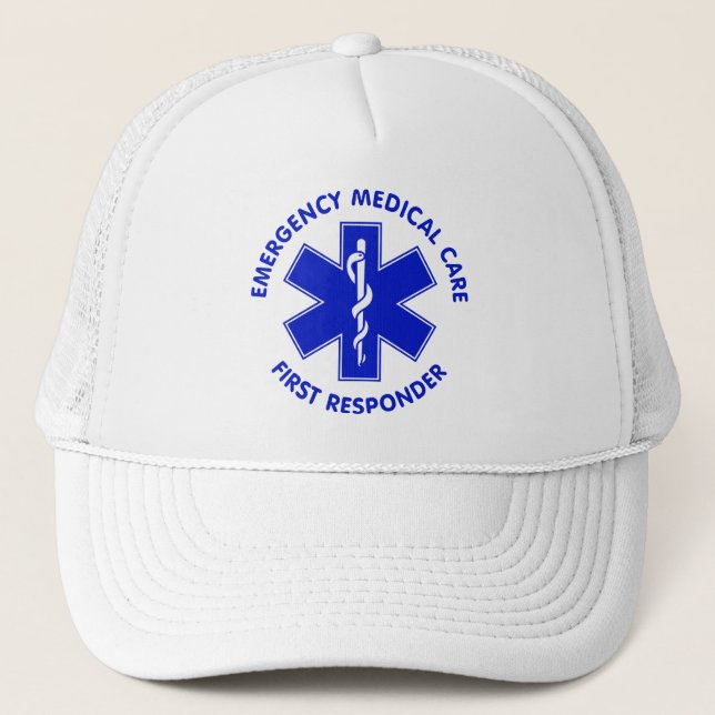 Gorra De Camionero Respondedor de la asistencia médica de la (Anverso)