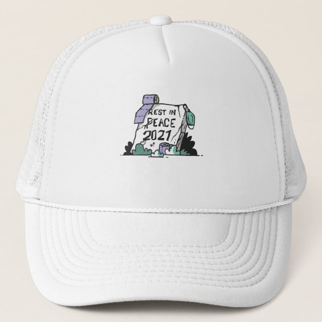 Gorra De Camionero Rest in Peace 2021 (Anverso)