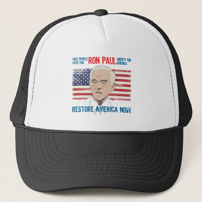 Gorra De Camionero Restablecimiento América de Ron Paul (Anverso)