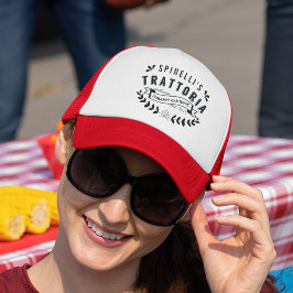Gorra De Camionero Restaurante italiano Trattoria Personalizado Vinta
