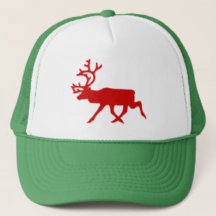 Gorra De Camionero Resto Rojo / Silhouette Caribou