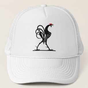 Gorra De Camionero Resumen Arte de Silhouette de Rooster