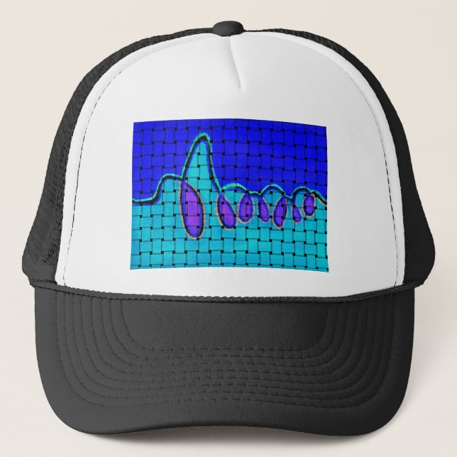 Gorra De Camionero Resumen azul francés con textura trenzada (Anverso)