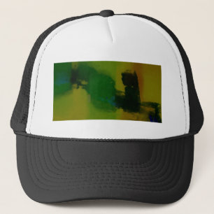 Gorra De Camionero Resumen de amarillo verde creativo