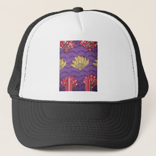 Gorra De Camionero Resumen de arte africano: Olas de pasión púrpura
