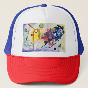 Gorra De Camionero Resumen de arte moderno Kandinsky azul rojo amaril