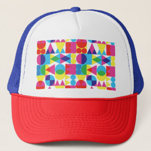 Gorra De Camionero Resumen de diseño de patrones geométricos colorido