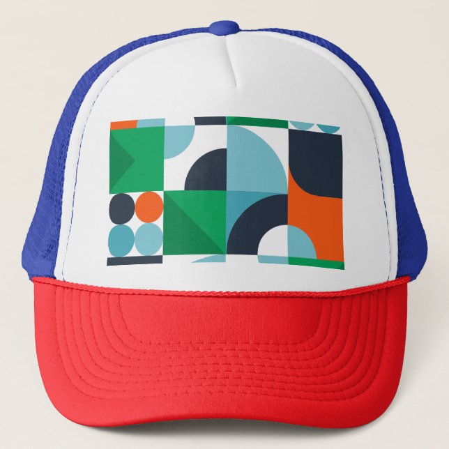 Gorra De Camionero Resumen de formas y formas simples (Anverso)