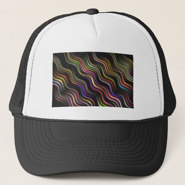 Gorra De Camionero Resumen de Guay Línea de onda vertical Arte Thunde (Anverso)