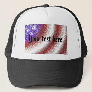 Gorra De Camionero Resumen de la bandera estadounidense