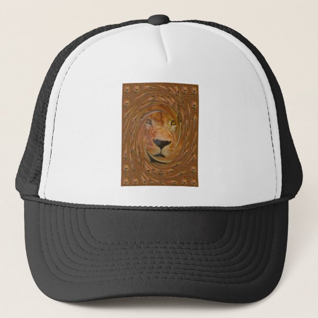 Gorra De Camionero Resumen de la imagen de arte de Safari de León (Anverso)