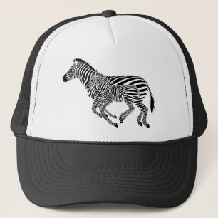 Gorra De Camionero Resumen de las Cebras Madre e hijo