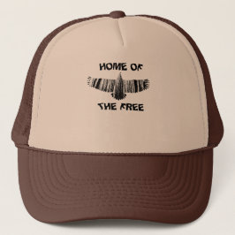 Gorra De Camionero Resumen De Silhouettes De Árbol De Águila Hogar De