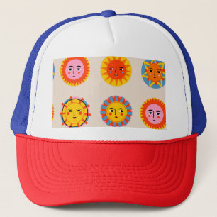 Gorra De Camionero Resumen de soles: patrón étnico sin costuras.