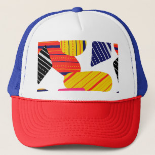 Gorra De Camionero Resumen dibujado a mano, patrón elegante.