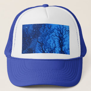 Gorra De Camionero Resumen diseño de textura azul profundo del océano