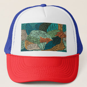 Gorra De Camionero Resumen Grunge: Diseño De Patrones Sin Marea.