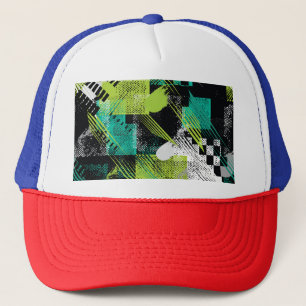 Gorra De Camionero Resumen Patrón de puntos geométricos