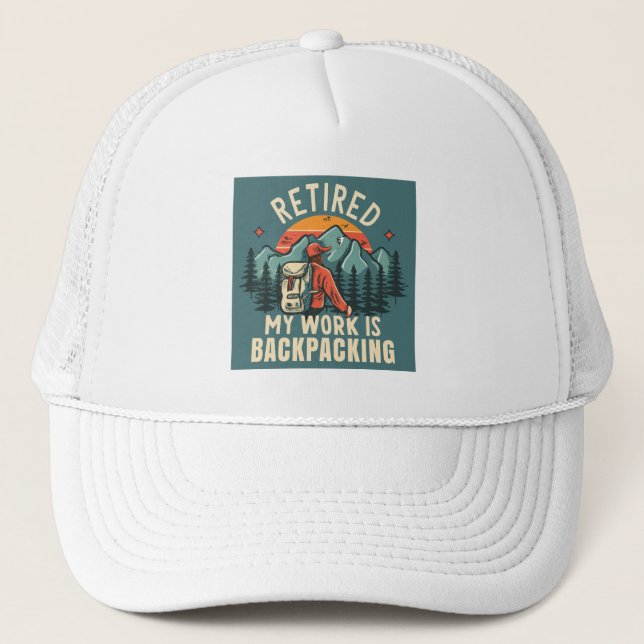 Gorra De Camionero Retirado Mi Trabajo Es Mojado (Anverso)