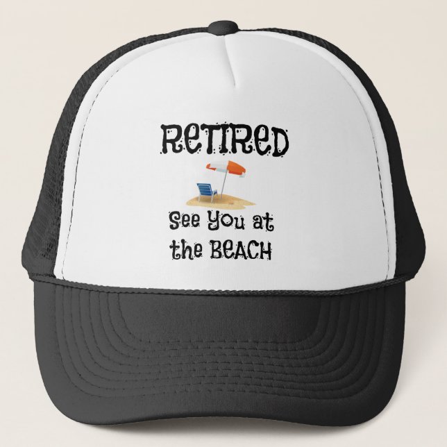 Gorra De Camionero Retirado: Nos vemos en la playa (Anverso)