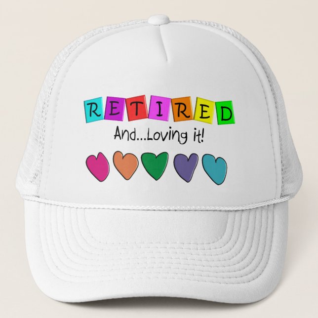Gorra De Camionero "Retirado y amándolo" camisetas y regalos (Anverso)