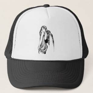 Gorra De Camionero Retrato adolescente del pelo largo
