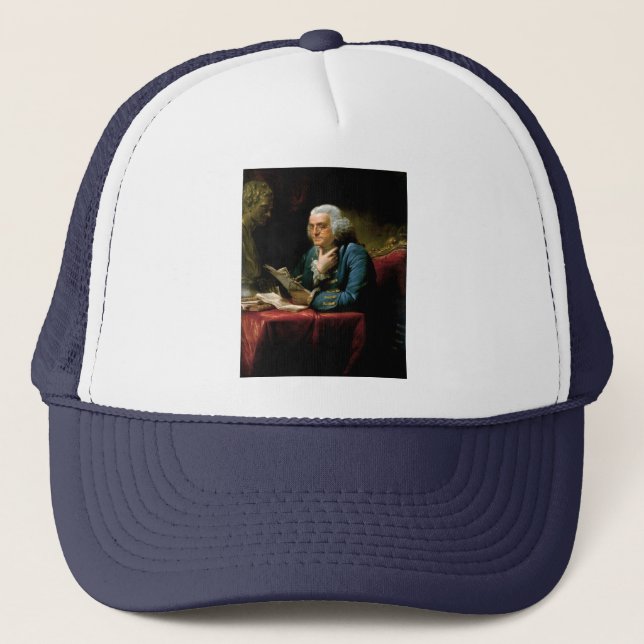 Gorra De Camionero Retrato de Benjamin Franklin (Anverso)