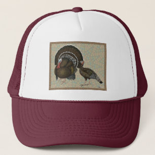 Gorra De Camionero Retrato de bronce estándar de los pavos