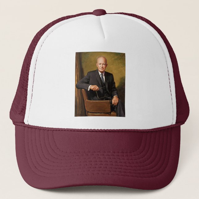 Gorra De Camionero Retrato de Dwight Eisenhower Presidente de la Casa (Anverso)