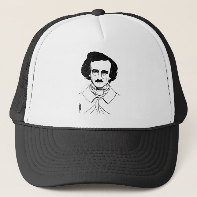 Gorra De Camionero Retrato de Edgar Allan Poe (Anverso)