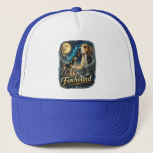 Gorra De Camionero Retrato de Foxhound – Noble Perro de Caza