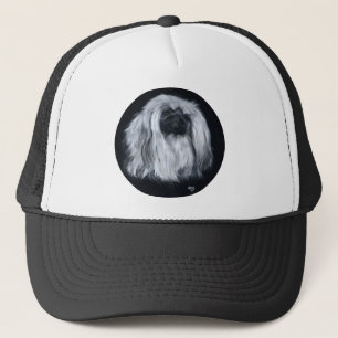 Gorra De Camionero Retrato de Pekín en Blanco y Negro