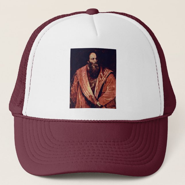 Gorra De Camionero Retrato de Pietro Aretino. Por Tizian (Anverso)