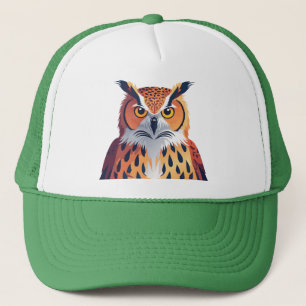 Gorra De Camionero Retrato de un búho con ojos grandes