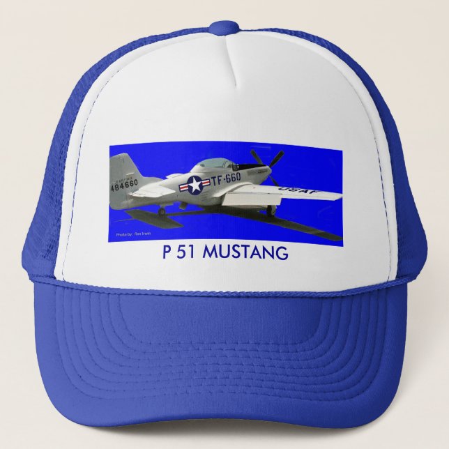Gorra De Camionero Retrato del mustango, MUSTANGO de P 51 (Anverso)