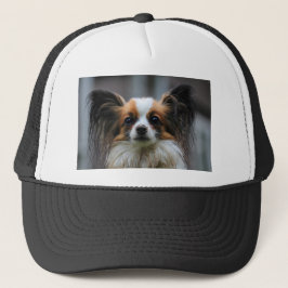 Gorra De Camionero Retrato del perro Papillon de pura raza