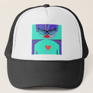 Gorra De Camionero Retrato elegante de la dama: Una obra de arte colo