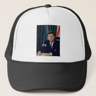 Gorra De Camionero Retrato oficial de JFK del public domain