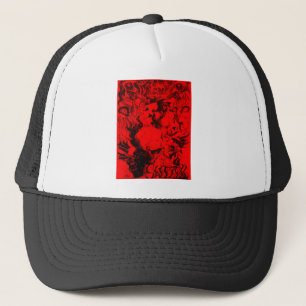 Gorra De Camionero Retratos de músicos pop en vivos colores rojos