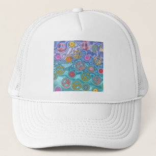 Gorra De Camionero Retro 60s Peaceful Ocean Waves Apparel Gifts