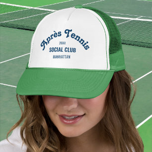 Gorra De Camionero Retro Après Tennis Social Club Verde Personalizado