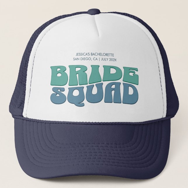 Gorra De Camionero Retro Bachelorette Party Briding Bridesmaid (Anverso)