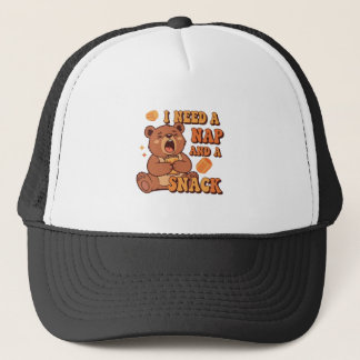 Gorra De Camionero Retro Bear Nap Ready Trucker Hat