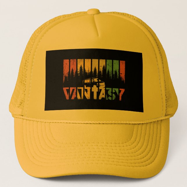 Gorra De Camionero Retro Camper Van Life - Vanlife de época (Anverso)
